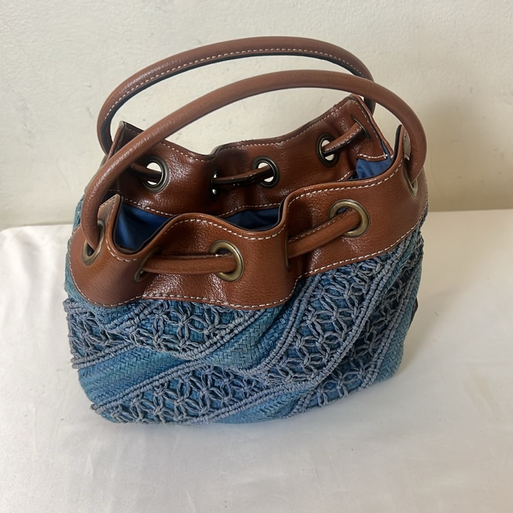 Tommy Hilfiger Denim Draw string Double Handbag. - Picture 10 of 16